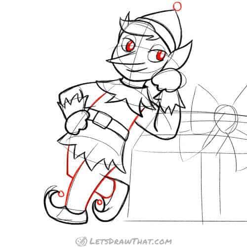 Drawing step: Finish drawing the elf
