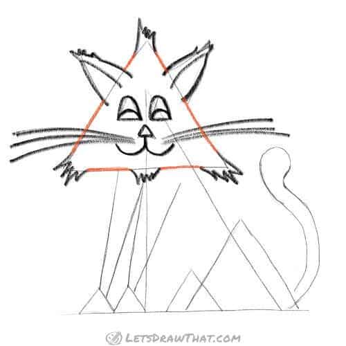 Drawing step: Finish drawing the head