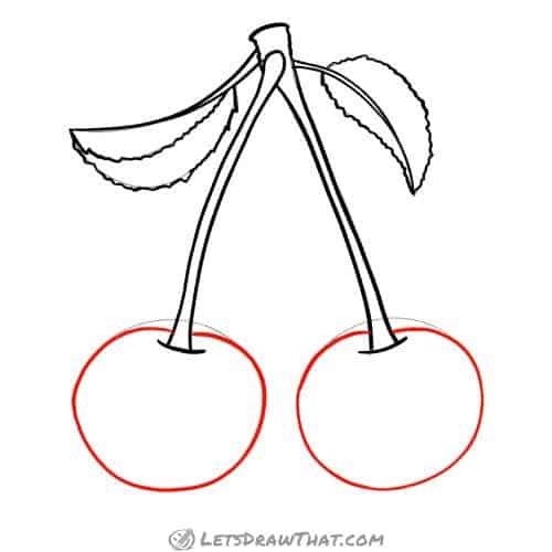 Drawing step: Draw the actual cherries