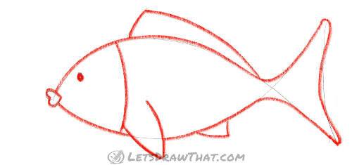 Drawing step: Trace the sketch