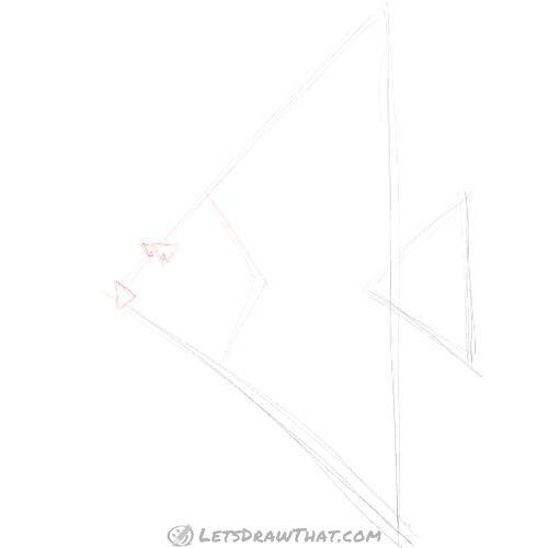 Drawing step: Draw the eyes and mouth