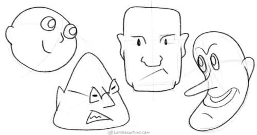 How to draw heads from simple shapes - step-by-step-drawing tutorial featured image