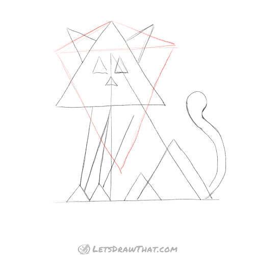 Drawing step: Sketch the shape of the lion’s mane