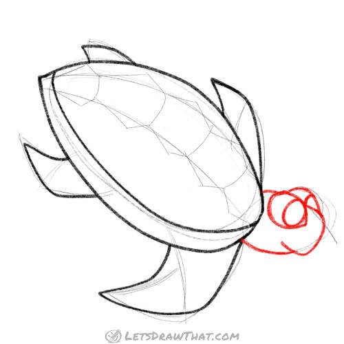 Drawing step: Draw in the face