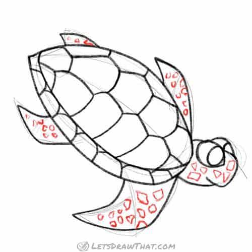 Drawing step: Add patterns on the skin