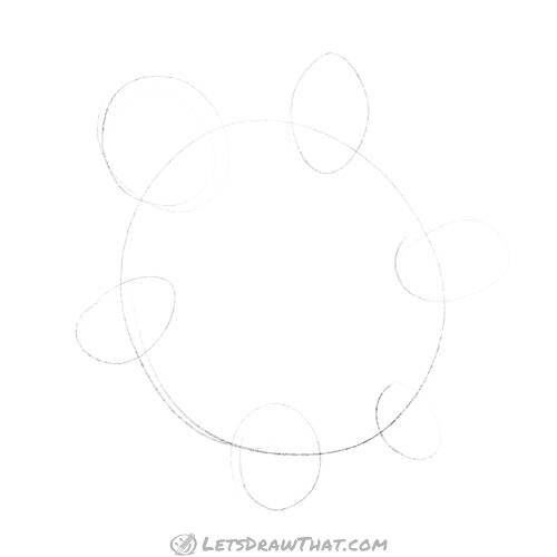 Drawing step: Draw the base shapes