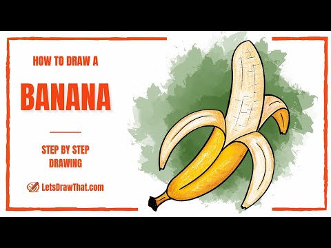 How to Draw a Banana With the Skin Half Peeled
