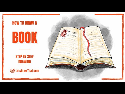 How to Draw a Book in Perspective | An Easy Realistic Open Book Drawing