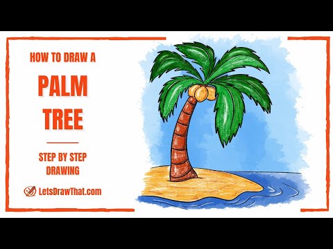 How to Draw a Palm Tree: Easy Awesome Palm Tree Drawing