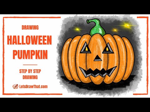 Drawing Pumpkin Face | Easy Halloween Classic (step-by-step)