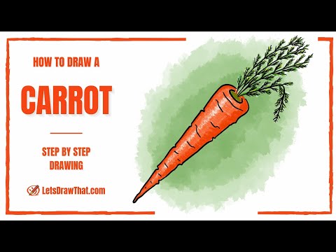 How to Draw a Carrot | An Easy Realistic Carrot Drawing
