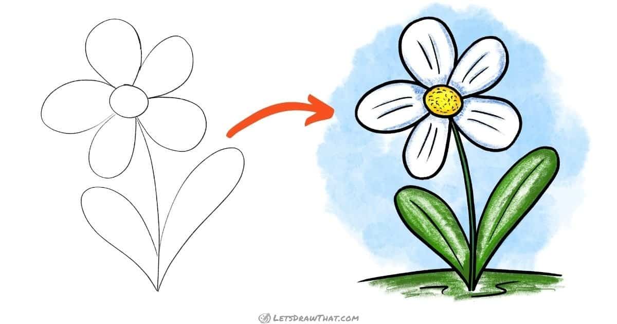 Simple Flower Drawing: A Beautiful Flower in a Few Easy Steps