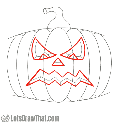 Drawing step:  Outline the face