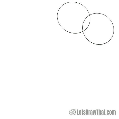 Drawing step: Draw two overlapping circles