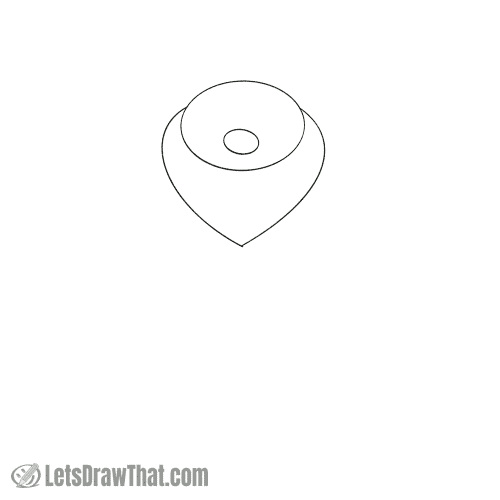Drawing step: Sketch the base head shapes
