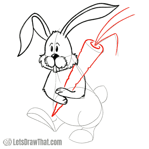 Drawing step: Draw the carrot