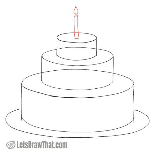 Drawing step: Draw a candle