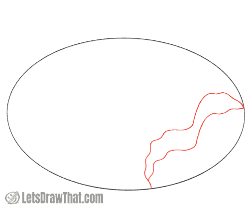 Drawing step: Draw the cookie bite