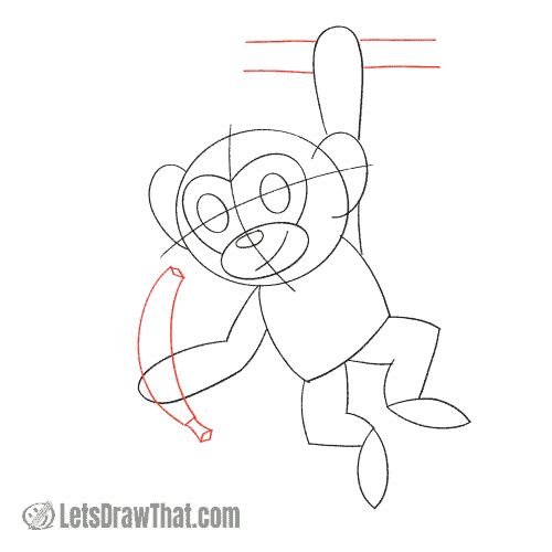 Drawing step: Something to hang on