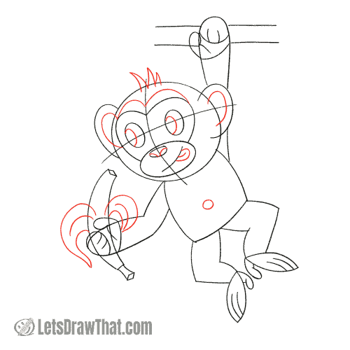 Drawing step: Sketch the final details