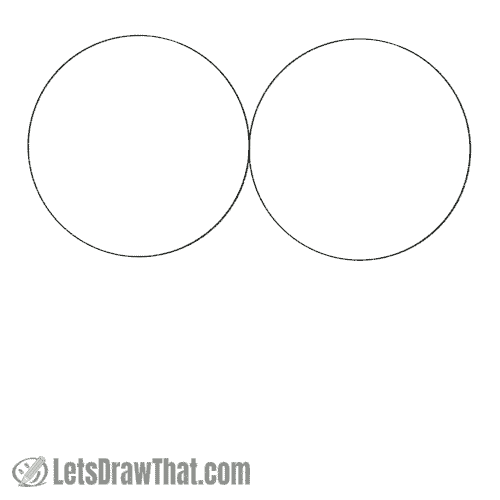 Drawing step: Draw two circles