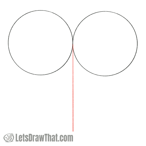 Drawing step: Draw a center line