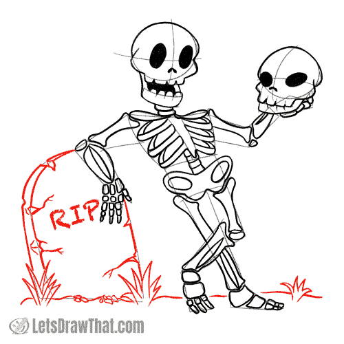 Drawing step: Add detail to the background
