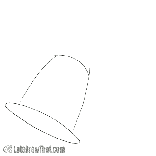 Drawing step: Draw the first bell's body