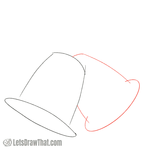 Drawing step: Draw in the second bell