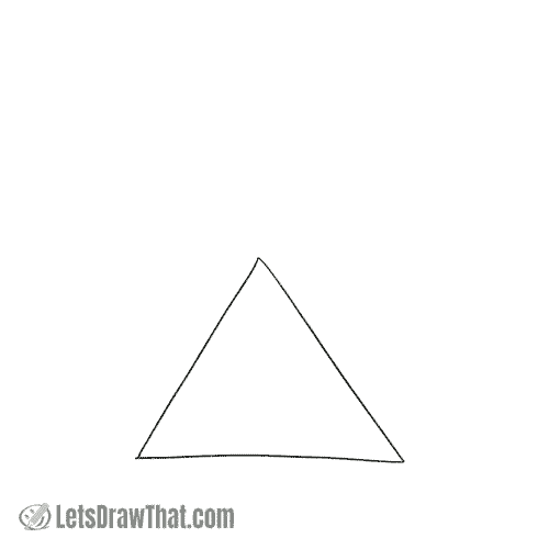 Drawing step: Draw a triangle