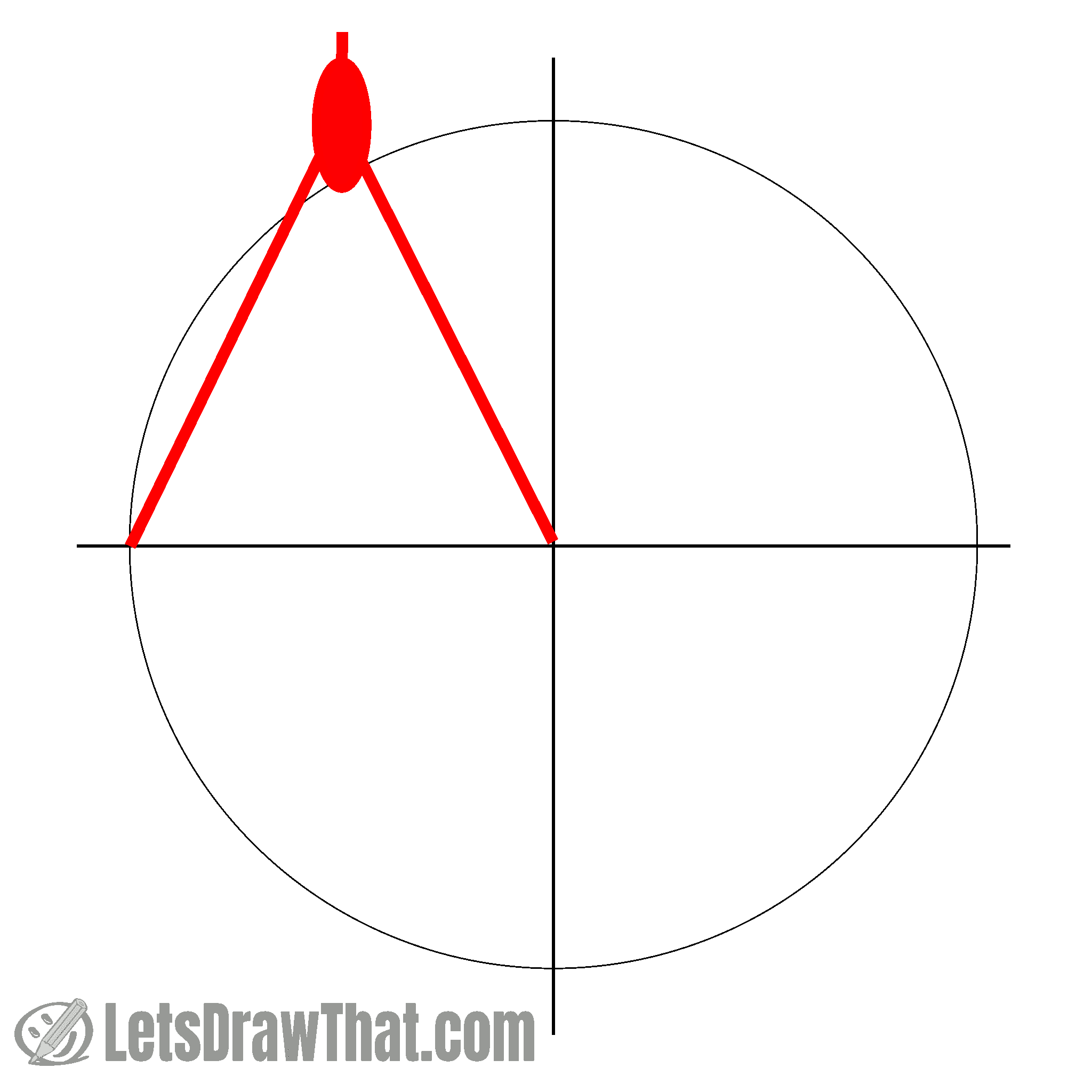 Drawing step: Draw a circle