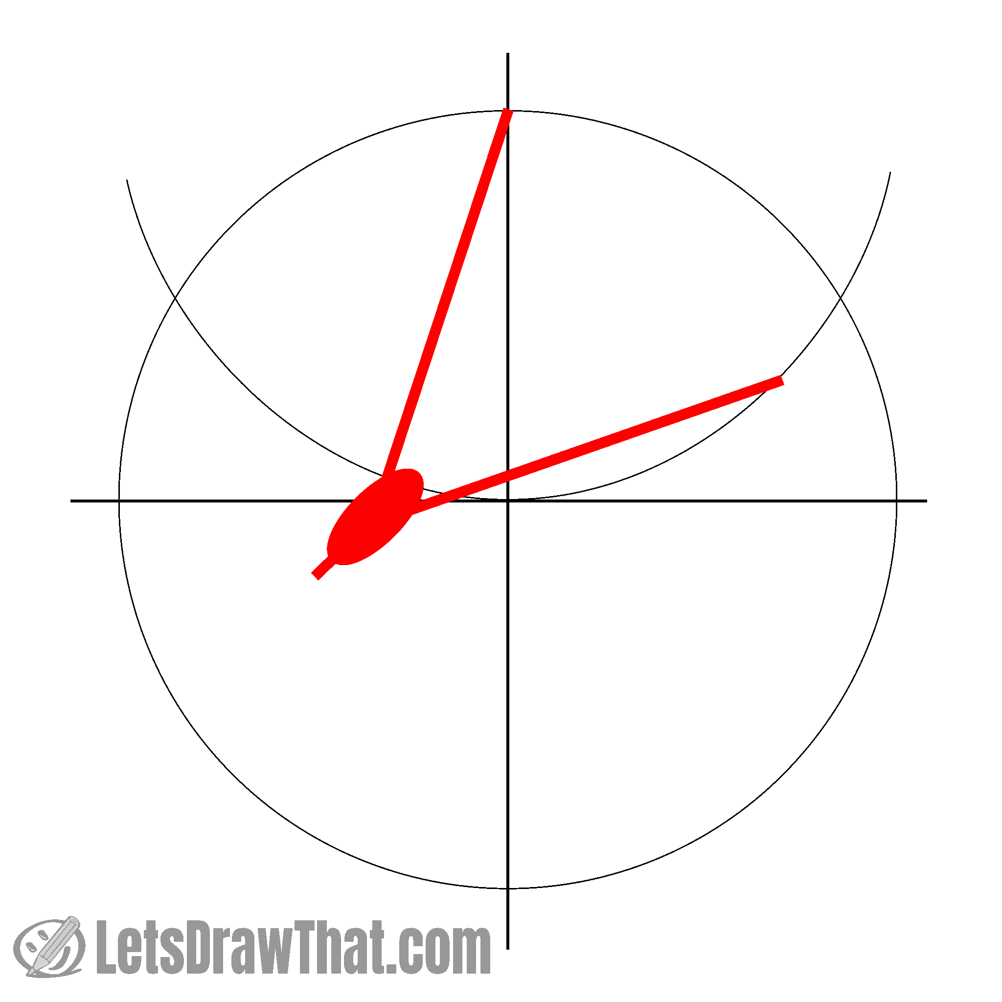 Drawing step: Mark the top two corners