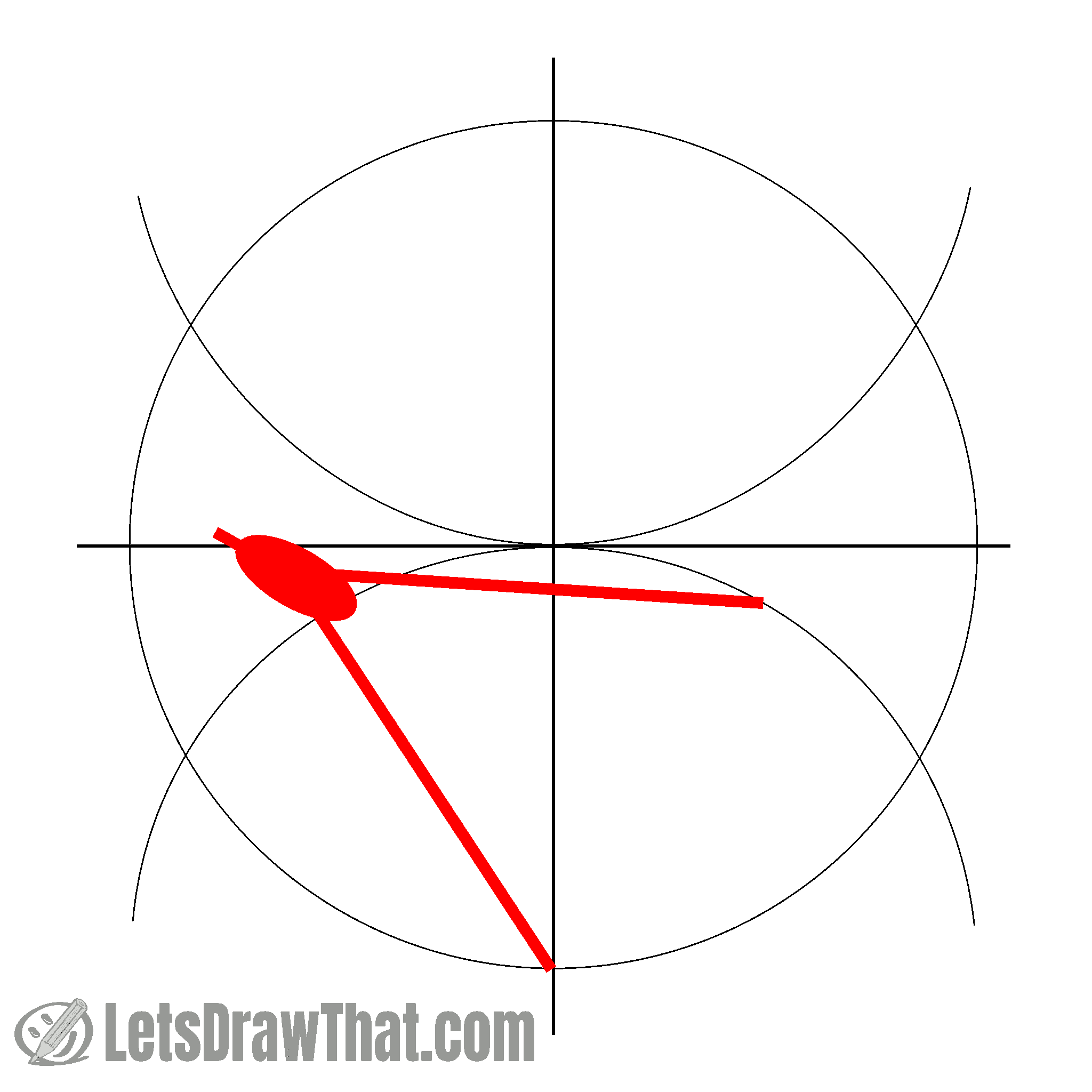 Drawing step: Repeat and mark the bottom two corners