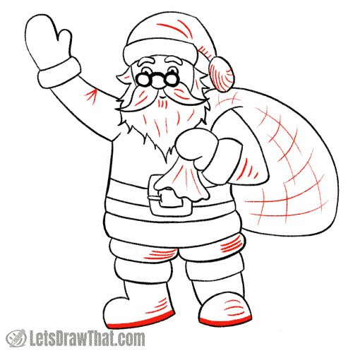 Drawing step: Add shading and detail lines