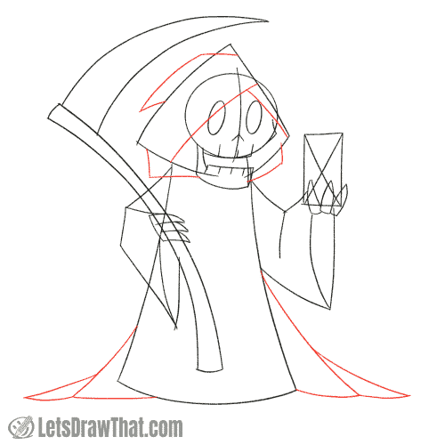 Drawing step: Improve the robes and hood