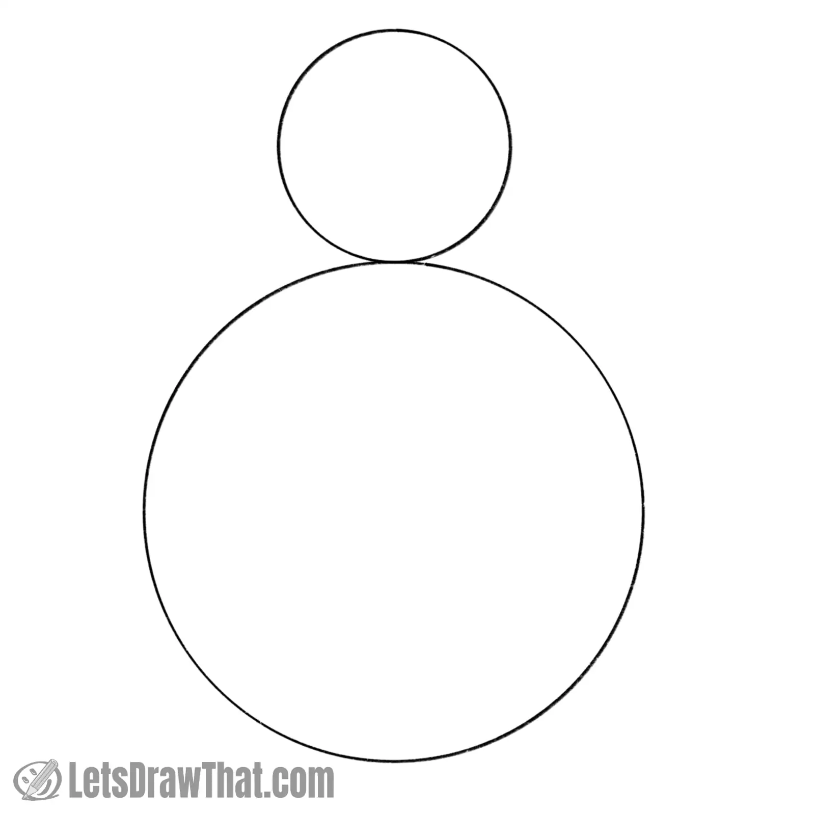 Drawing step: Draw two circles