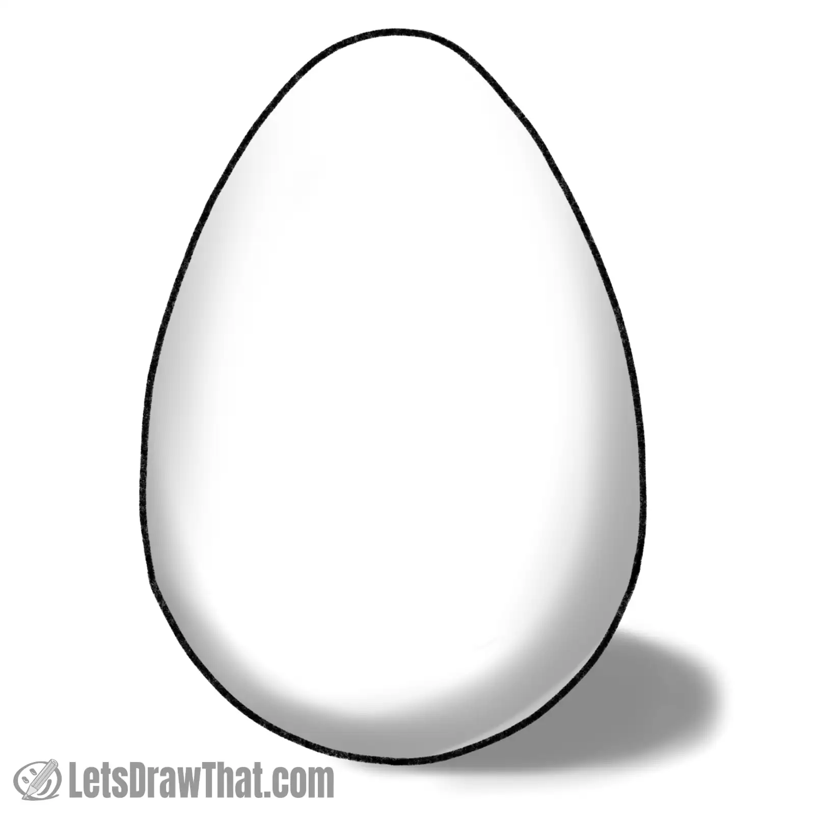Drawing step: Egg drawing shading