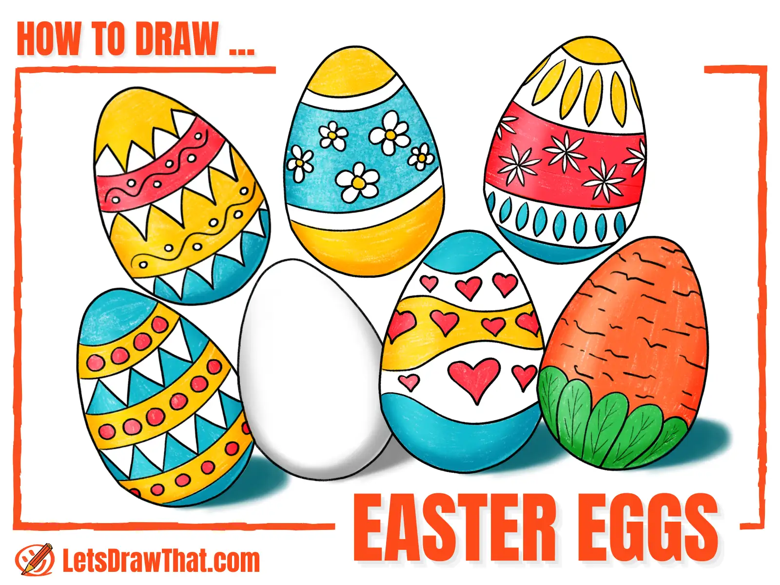 Easter Egg Drawing – 6 Patterns to Draw An Easter Egg