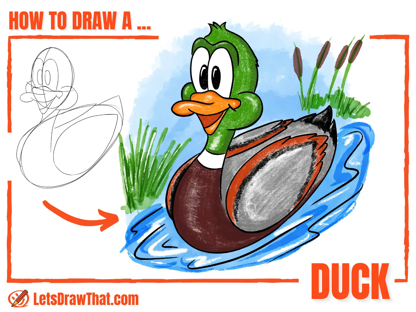 How to Draw a Duck – Easy Duck Drawing