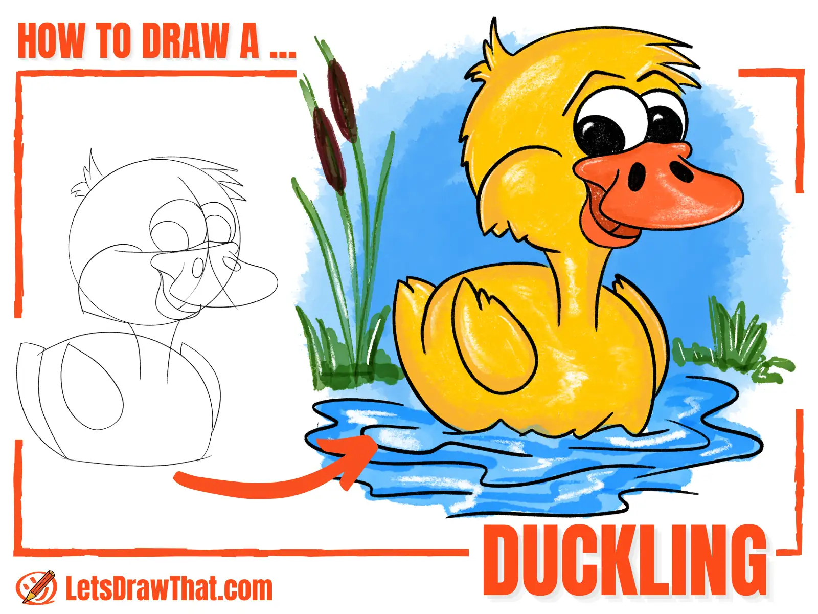 How to Draw a Duckling – A Cute Duckling Drawing