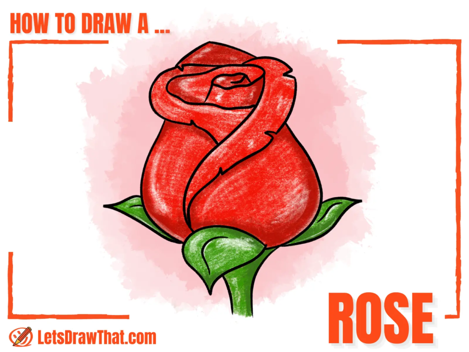How to Draw a Rose: Easy Step-by-step Rose Drawing - step-by-step-drawing tutorial featured image