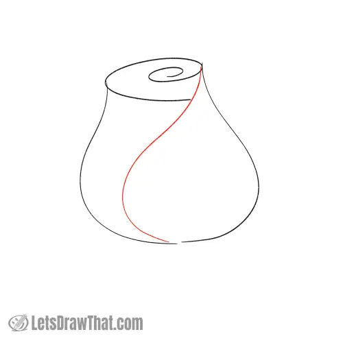 Drawing step: Add the front petal edge