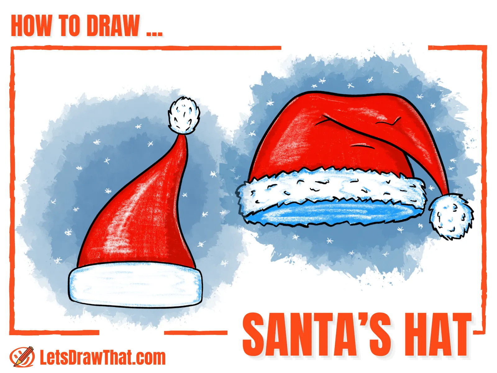 2 Ways How to Draw a Santa Hat – Simple Santa Hat Drawing Step By Step